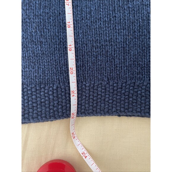 Liz Claiborne XL Silk & Angora Sweater Cardigan Full Zip Front Pockets Blue - Picture 8 of 9